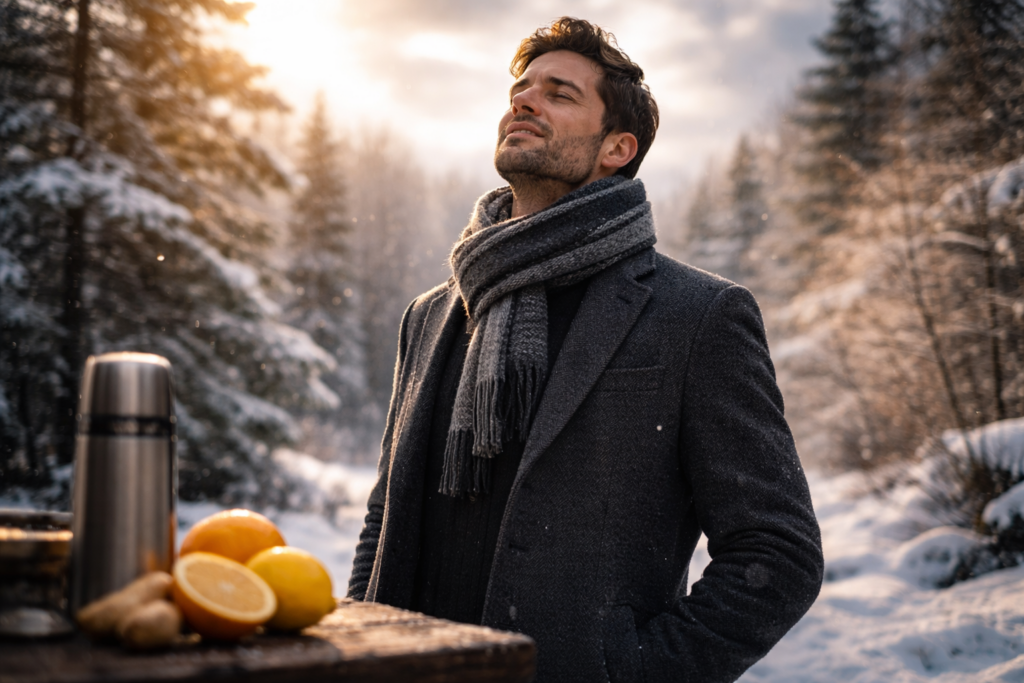 Enjoying the winter breeze