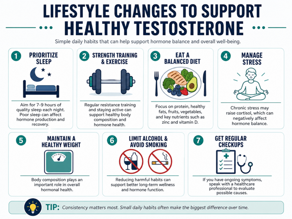 Lifestyle changes for healthy testosterone levels